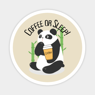 Panda with coffee Magnet